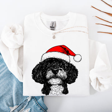 Portuguese Water Dog, Santa, Dog, Christmas, Dog Lover, Pet Sweatshirt