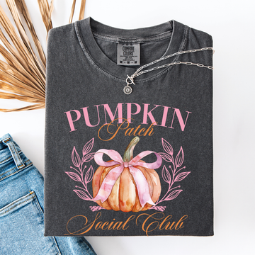 Pumpkin Patch Social Club, Autumn, Fall, Comfort Colors T-Shirt