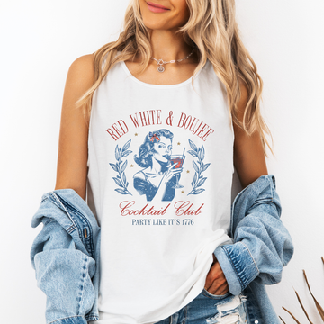 Red White and Boujee, Sassy, Summer, Beach, Hot Girl Summer, Sunshine Comfort Colors Tank Top