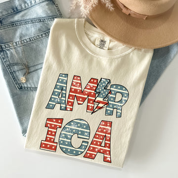 Retro America, Patriotic, 4th of July Comfort Colors Tshirt