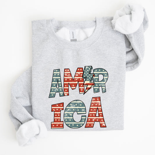 Retro America, Patriotic, 4th of July Sweatshirt