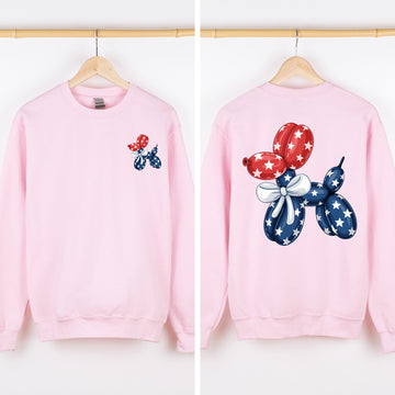 Retro Dog, 4th of July, America, Patriotic, USA Sweatshirt