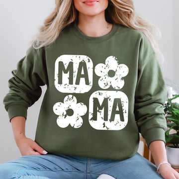Retro Floral Mama, Vintage, Mother's Day Sweatshirt