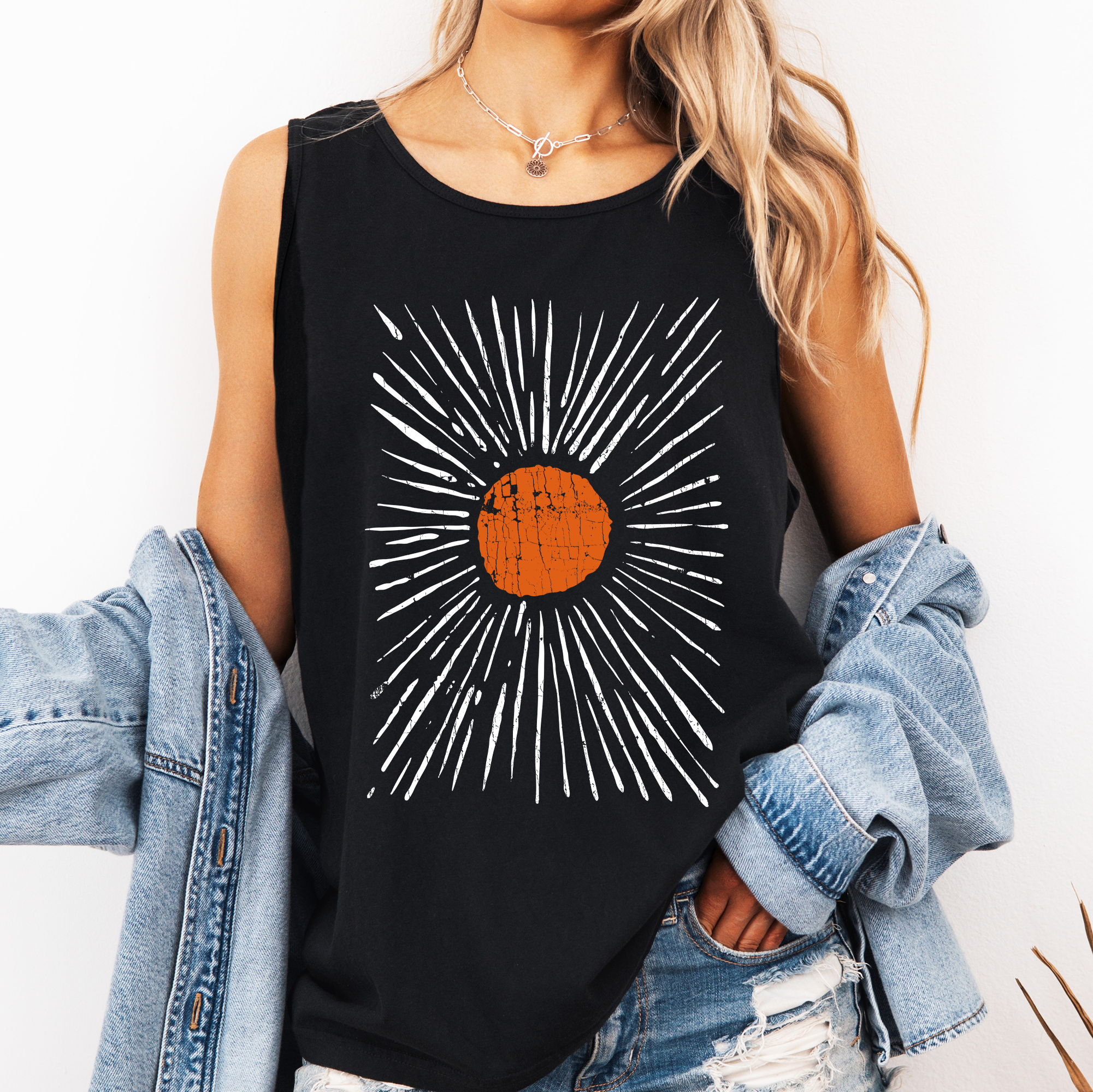 Retro Starburst, Vintage, Original Design Comfort Colors Tank Top