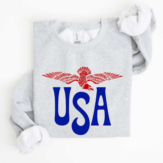 Retro USA, Eagle, America, Patriotic, 4th of July Sweatshirt