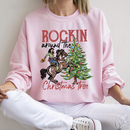 Rocking Around The Christmas Tree, Cowgirl Sweatshirt
