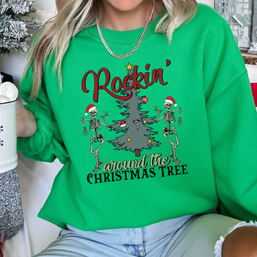 Rocking Around The Christmas Tree, Dancing Skeletons Sweatshirt