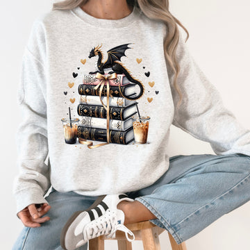Romantasy, Dragons, Booktok, Reading, Books, Library Sweatshirt