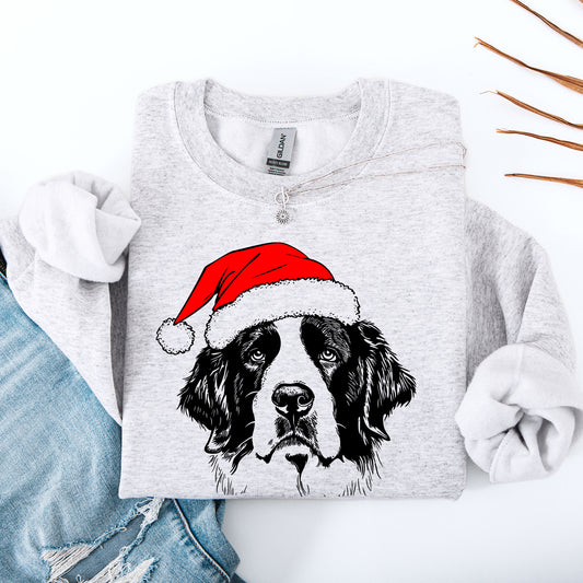 Saint Bernard, Santa, Dog, Christmas, Dog Lover, Pet Sweatshirt