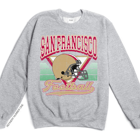 San Francisco Football, Vintage, Football Season, Retro, Game Day, Sports Sweatshirt