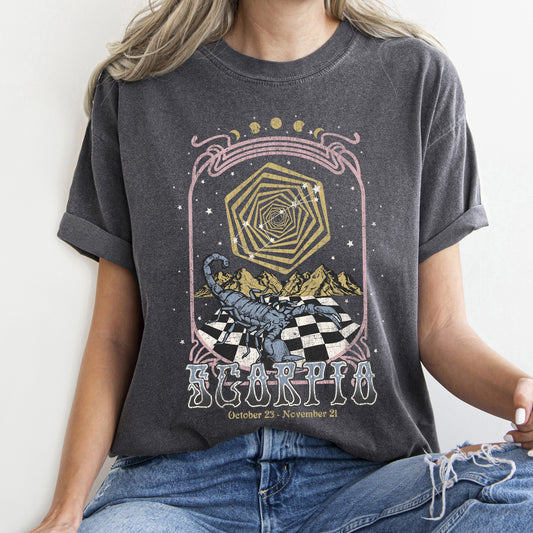 Scorpio Zodiac Comfort Colors Tees, Horoscope, Astrology