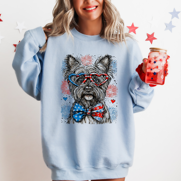 Scottish Terrier Patriotic Dog, USA, America, Pet Lover, 4th of July Sweatshirt