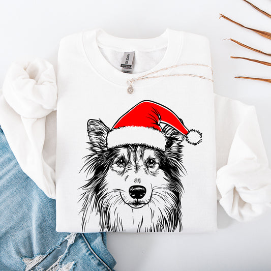 Sheltie, Shetland Sheepdog, Santa, Dog, Christmas, Dog Lover, Pet Sweatshirt