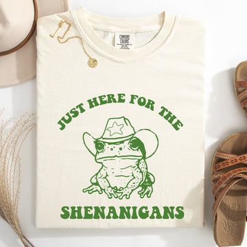 Shenanigans, Frog, Sheriff, Funny, St Patrick's Day, Shamrock, Clover, Lucky, Leprechaun Tshirt Comfort Colors T-Shirt