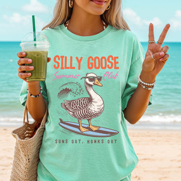 Silly Goose Summer Club, Beach Ready, Vacation, Sunshine, Summer Fun Comfort Colors T-Shirt