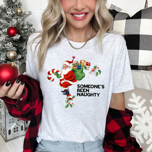 Someone's Been Naughty, Santa, Retro, Christmas Super Soft Tees