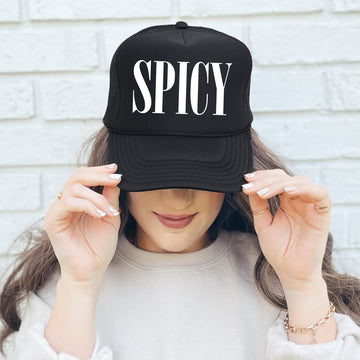 Spicy, Sassy, Funny, Black Snapback Trucker Hat