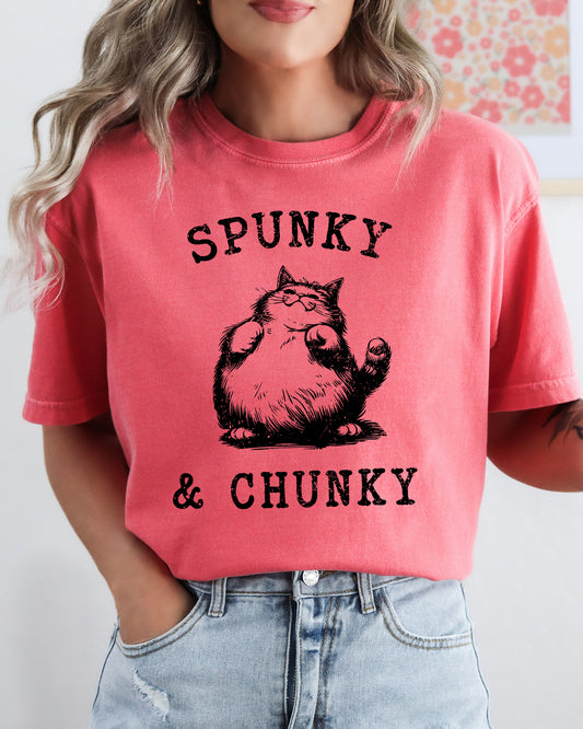 Spunky Chunky, Cat, Funny, Aesthetic, Humorous Tshirt