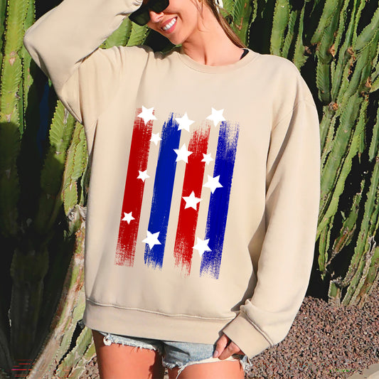 Stars, Strips, Red White Blue, Patriotic, America Sweatshirt