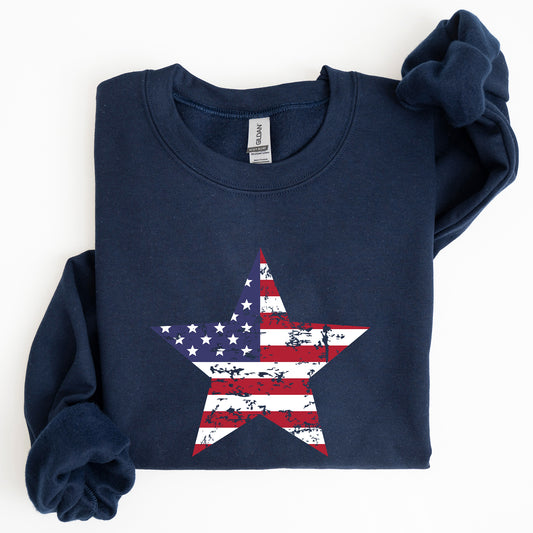 Stars and Stripes, Flag, Patriotic, 4th of July Sweatshirt