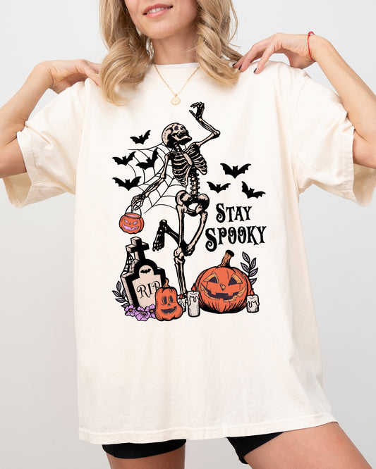 Stay Spooky, Skeleton Dancing, Halloween, Jack-o-lantern Shirt