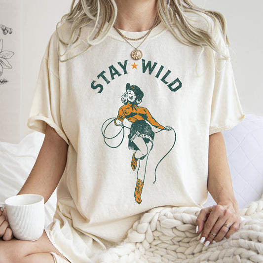 Stay Wild, Cowgirl, Western, Country, Cowboy, Tshirt