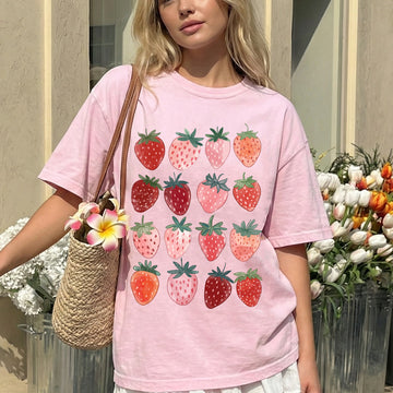 Strawberries, Summer, Fruit Festival, Beach Ready, Sweet, Rio Comfort Colors T-Shirt