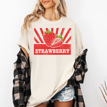 Strawberry, Summer Festival, Retro Vibes Colors T-Shirt
