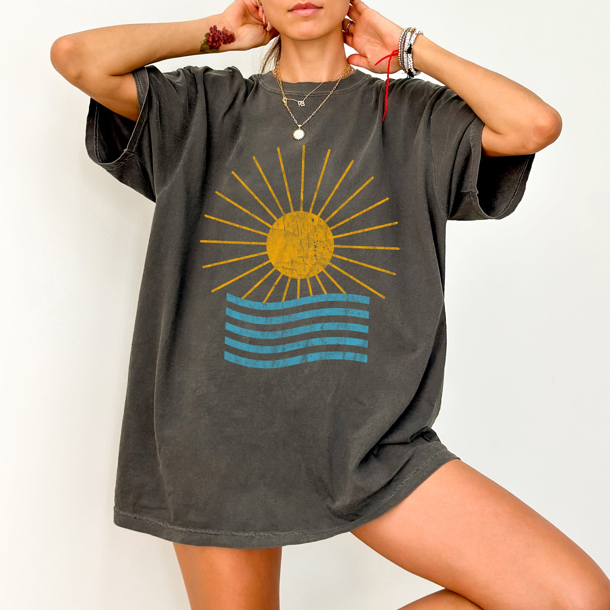 Sunny Beach Waves, Summer Vibes, Vacation, Mykonos, Hot Girl Summer, Tshirt Comfort Colors T-Shirt