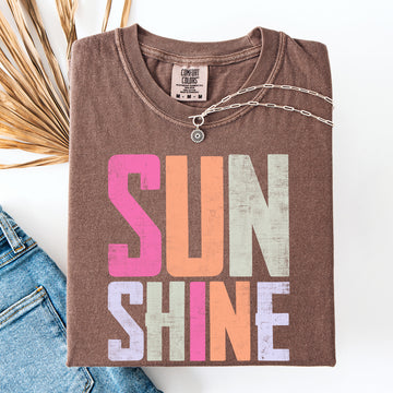 Sunshine, Colorful Pastels Beach Ready, Vacation, Sunshine, Summer Fun Comfort Colors T-Shirt