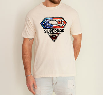 Superdad, Dad, Father's Day Gift, Husband, USA, America Tshirt Comfort Colors T-Shirt