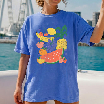 Tropical Fruit, Rio, Colorful, Beach Ready, Vacation, Sunshine, Summer Fun Comfort Colors T-Shirt