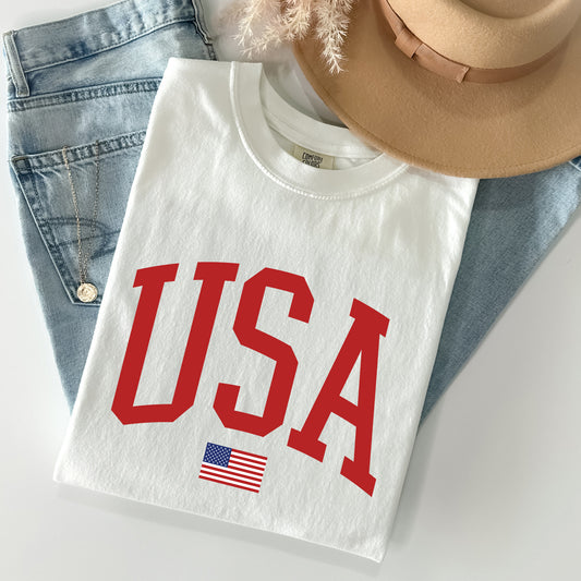 USA Flag, America, Patriotic, Red, 4th of July Tshirt