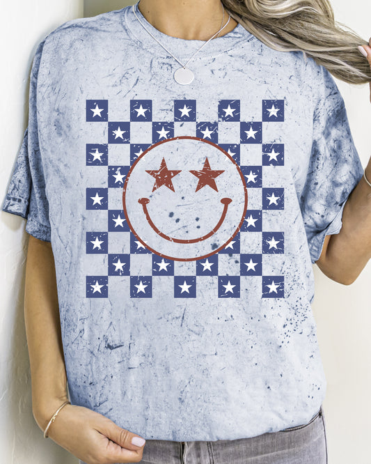 USA Smiley, Patriotic, America, Retro, Vintage, Independence Day, Fourth Of July, 4th of July
