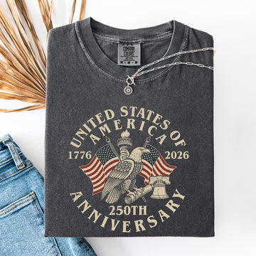 United States of America Eagle 250th Anniversary 1776 Patriotic Comfort Colors Tee