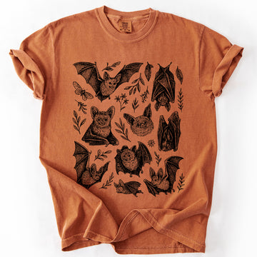 Vintage Bats, Gothic Cottagecore, Bats 90s, Halloween Bats, Halloween Dark Aesthetic, Spooky Animal Shirt, Comfort Colors Tee