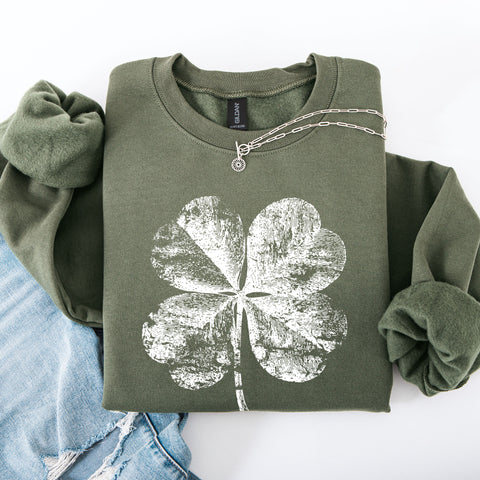Vintage Shamrock, Gorgeous for 2026, St Patrick's Day, Lucky Sweatshirt