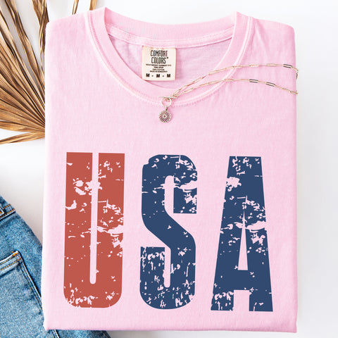 Vintage USA, Patriotic, America, 4th of July Comfort Colors T-Shirt