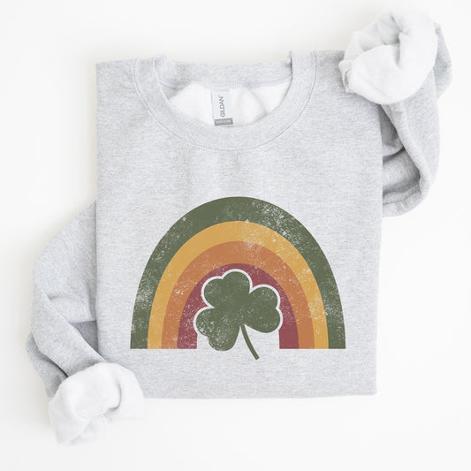 Vintage, Retro, St Patrick's Rainbow, Lucky, St Patrick's Day, Irish Sweatshirt