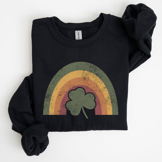 Vintage, Retro, St Patrick's Rainbow, Lucky, St Patrick's Day, Irish Sweatshirt