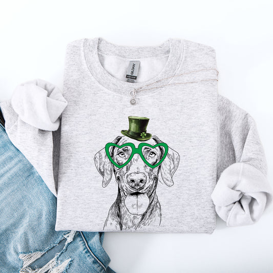 Vizsla, Adorable Dog, St Patrick's Day, Lucky, Irish Sweatshirt