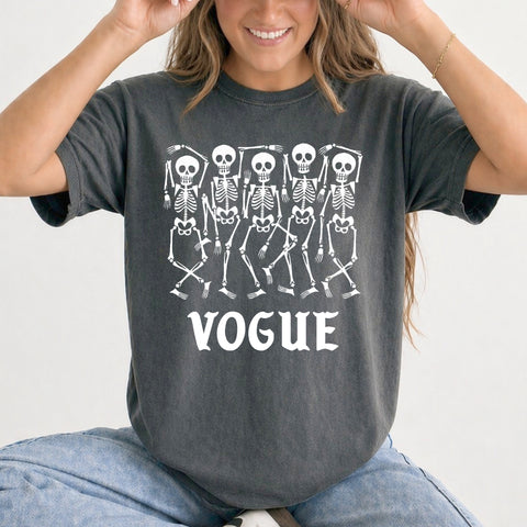 Vogue Skeletons, Funny Voguing Halloween, Funny, Sassy, Camp, Comfort Colors T-Shirt