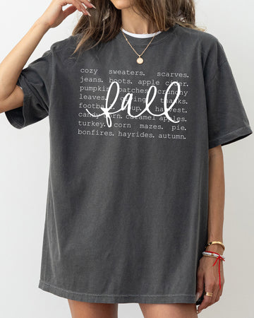 We Love Fall, Autumn, Minimal, Simplicity, Fall, Halloween, Thanksgiving Shirt Comfort Colors T-Shirt