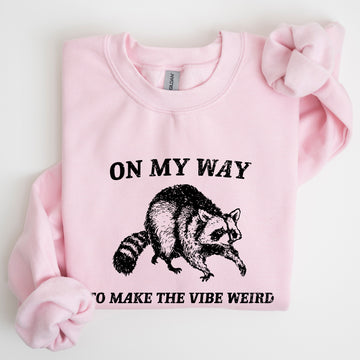 Weird Vibes, Raccoon, Meme, Aesthetic, Funny Sweatshirt