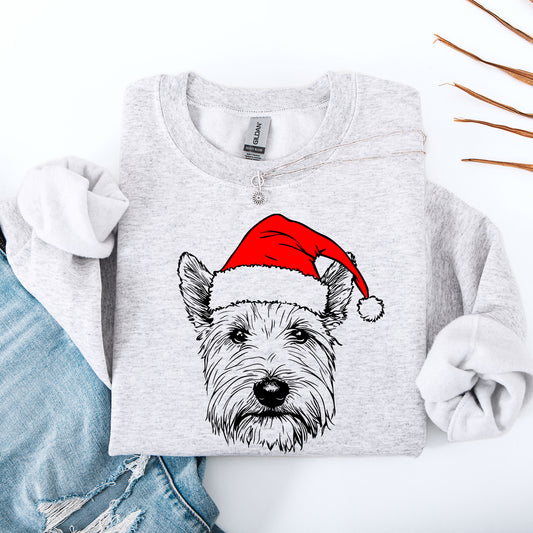 Westie, West Highland White Terrier, Santa, Dog, Christmas, Dog Lover, Pet Sweatshirt