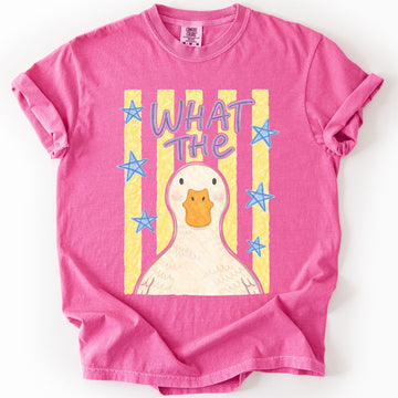 What The Duck, Preppy Girly, Summer Cute, Sassy, What The Hell, Comfort Colors Tee, Gift, Trendy Women's T-Shirt