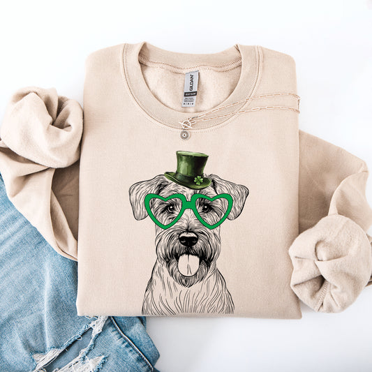 Wheaten Terrier, Adorable Dog, St Patrick's Day, Lucky, Irish Sweatshirt