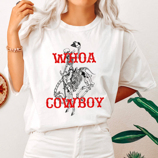 Whoa Cowboy, Horse, BroncoRide, Rodeo, Skeleton, Tshirt