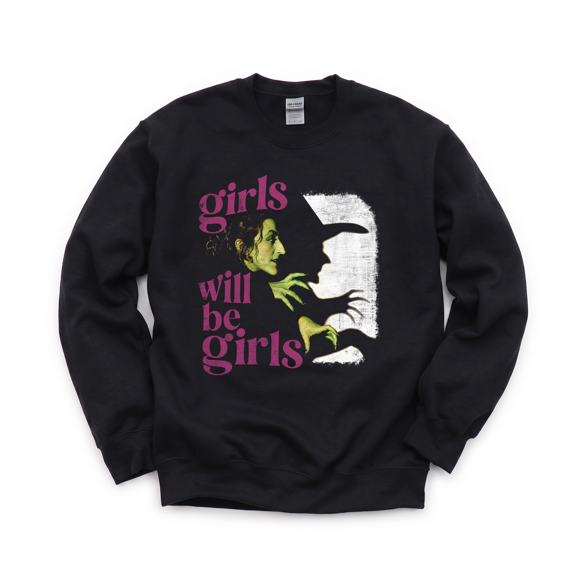 Wicked Witch graphic on Gildan 18000 in Black