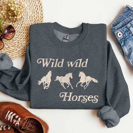 Wild Wild Horses, Country, Western Sweatshirt